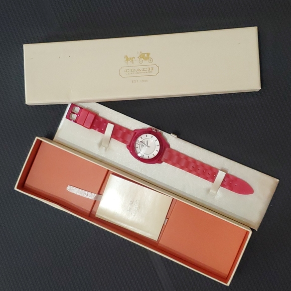 Coach Boyfriend Pink Wristwatch - Picture 1 of 8